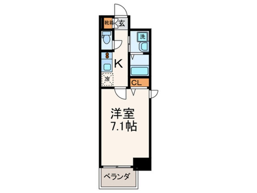 間取図 ｻｳﾞｫｲﾘﾄﾘｰﾄﾊｳｽ（1302）