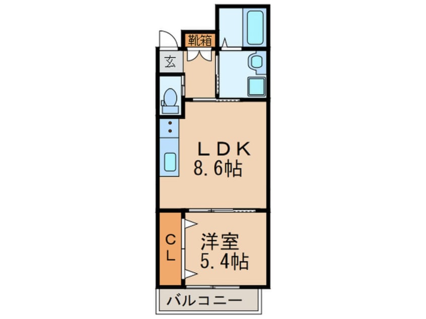 間取図 ＬａＬｕｃｅ　ｙ．ｎ
