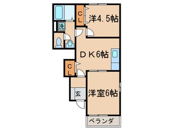 間取図 ブライトプレ－ヌ遠賀