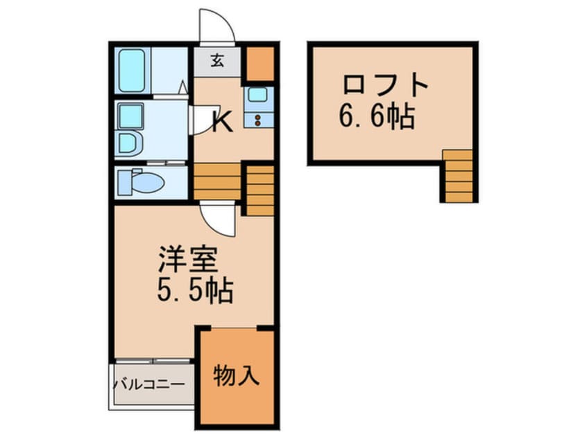 間取図 クレオ土井弐番館