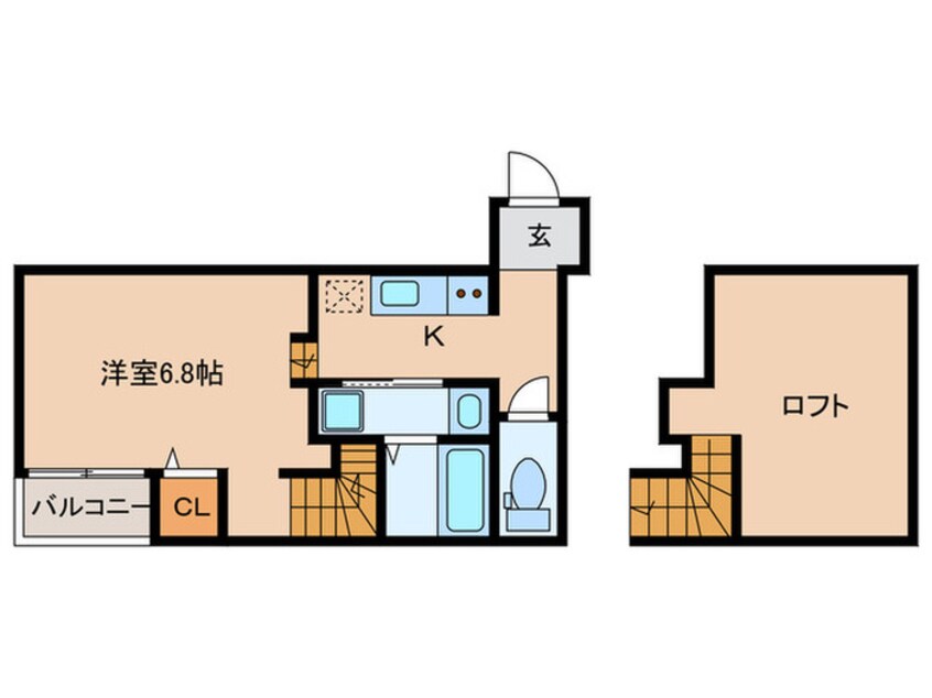 間取図 ジラフ姪浜B