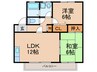 プロムナ－ド野中Ｄ 2LDKの間取り