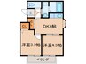 ベルカーサ日吉台 2DKの間取り
