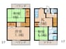 第1平たつみ荘 3Kの間取り