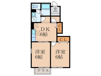 間取図 グリュック笹山弐番館