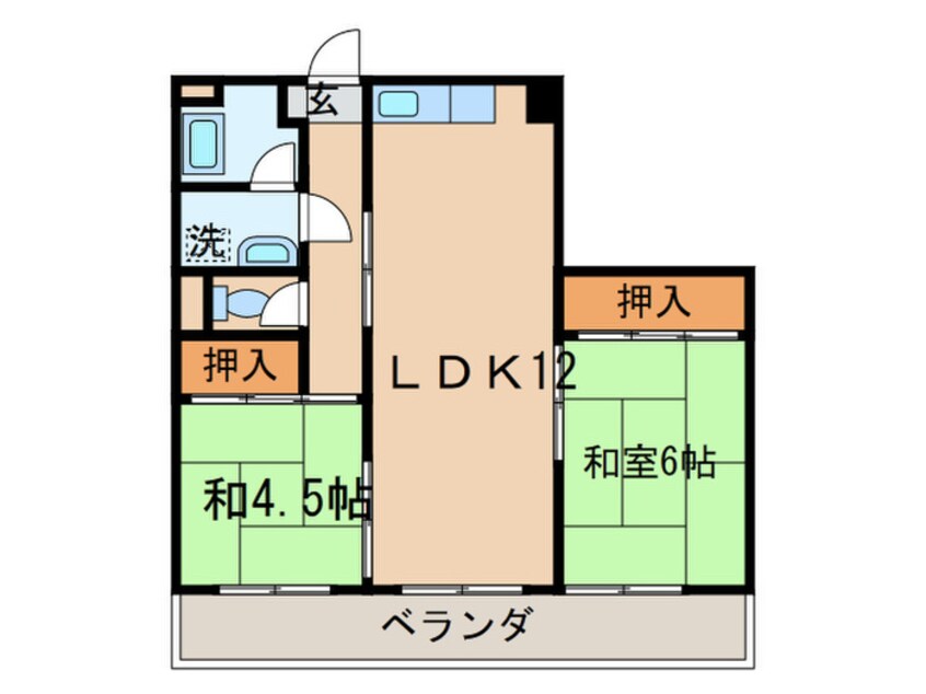 間取図 ディアライフ皇后崎