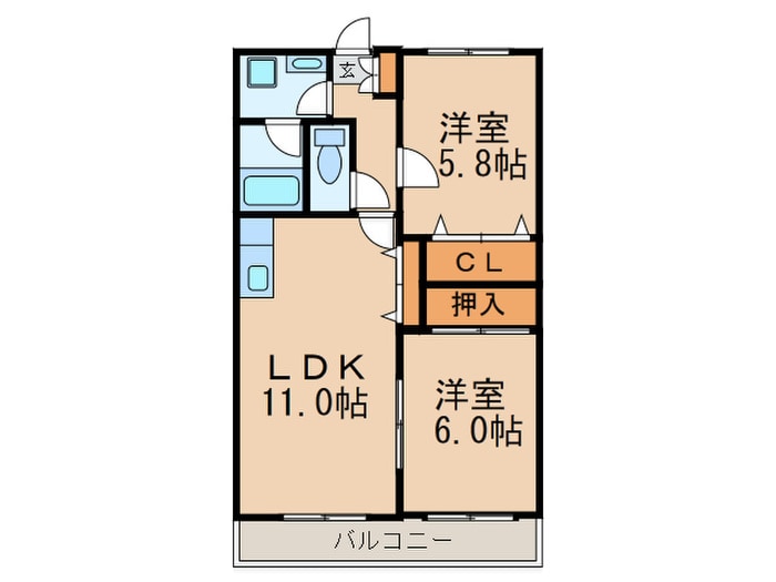 間取り図 第３ケイコ－マンション駅南