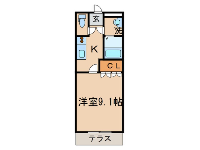 間取図 エトワ－ル・シャト－海老津