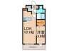 レジデンス２２ 1LDKの間取り