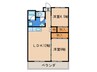 通谷グリーンハイツ 2LDKの間取り