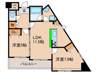 間取図 ラクレイス平尾ステ－ション