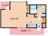 サンリバーハウス 1Rの間取り