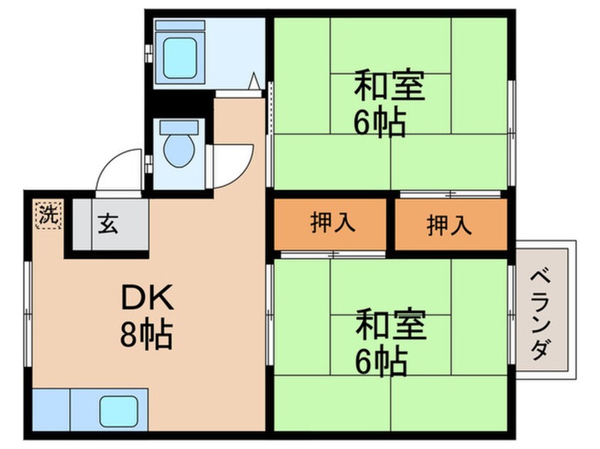 間取図 コーポ明日香