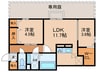 仮）GRANCASA守恒 2LDKの間取り