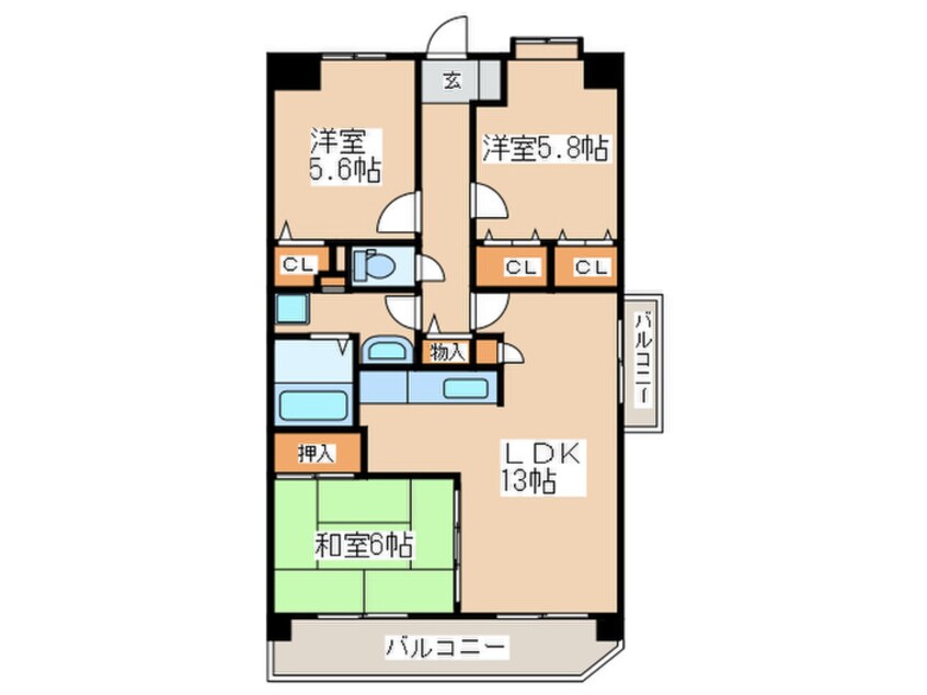 間取図 グランドゥール白金