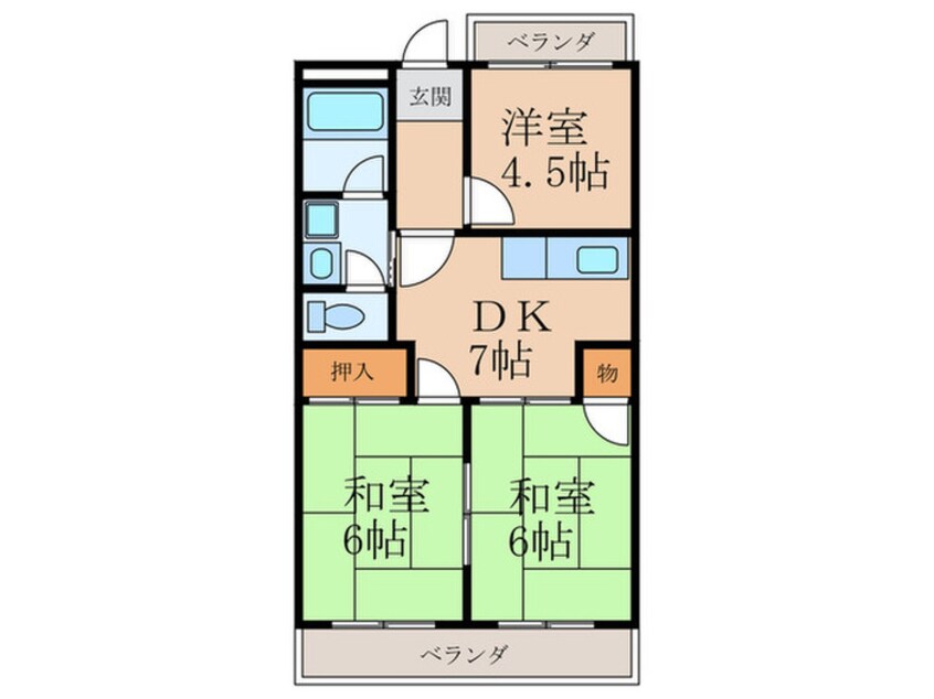 間取図 シャトレ西小石 Ｂ棟