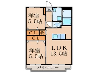 間取図 ユーミー桂川Ⅱ
