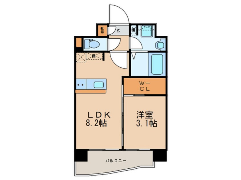 間取図 ﾈｽﾄﾋﾟｱ薬院東(1002)