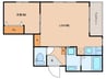 ソルヴェール馬出 1LDKの間取り
