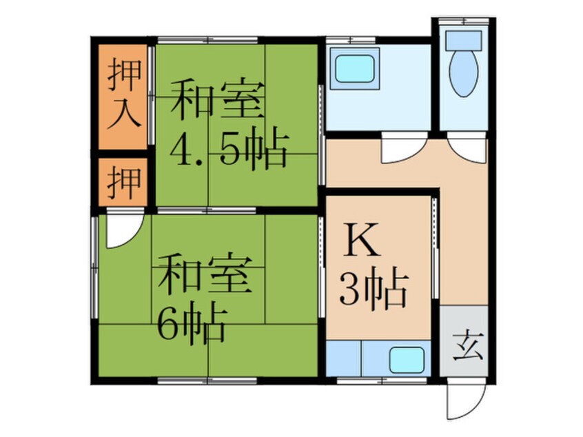 間取図 宮西アパートＢ棟