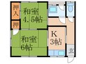 宮西アパートＢ棟の間取図