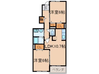 間取図 スウィ－トライフ野間Ａ