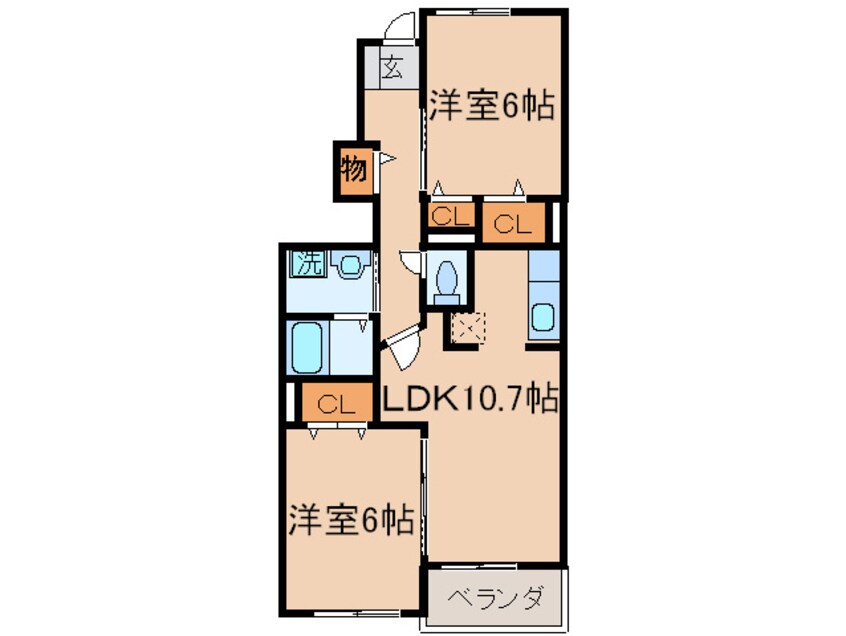 間取図 スウィ－トライフ野間Ａ