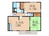 ウィステリア中吉田ⅡＡ 2LDKの間取り