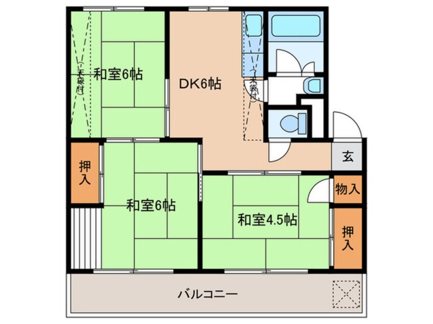 間取図 月俣ビル