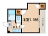 第一サンピア大石 1Kの間取り
