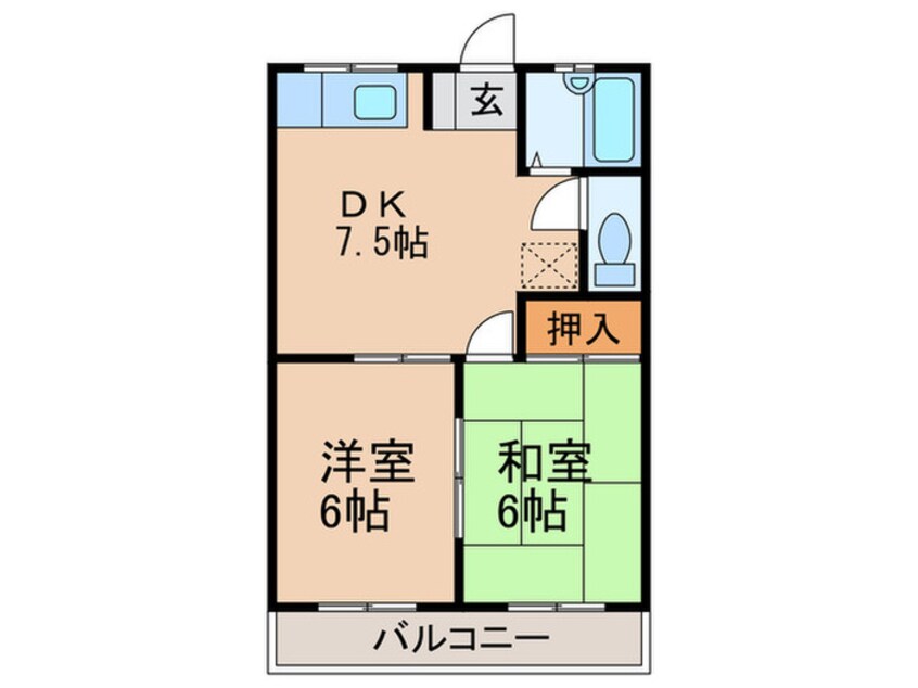 間取図 グレースコーポ湯の坂