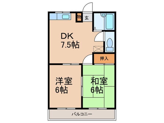 間取り図 グレースコーポ湯の坂