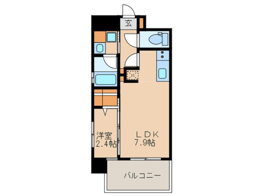 間取図 ｳﾞｨﾗｰｼﾞｭ県庁前参番館