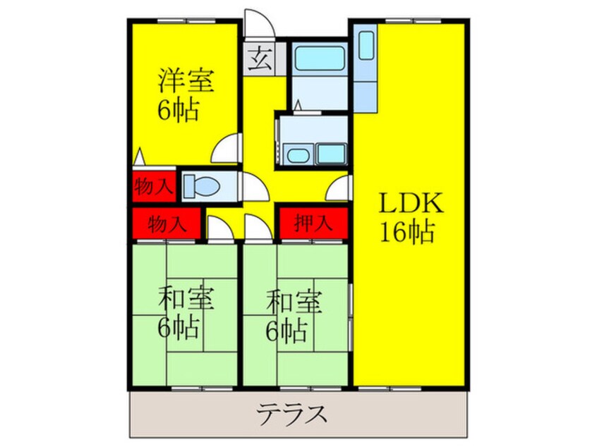 間取図 大産春日マンション