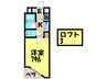 コンドミニアム折尾駅前 1Kの間取り