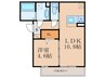 仮）D-ROOM中原西 1LDKの間取り