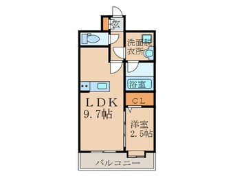 間取図 ｸﾞﾗﾝﾌｫｰﾚﾗｸﾞｾﾞ博多駅南(1101)