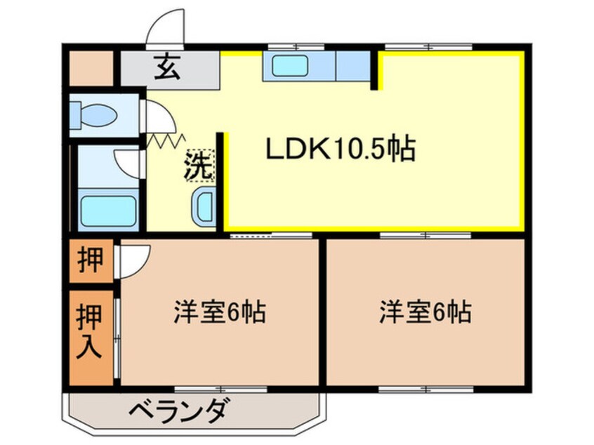 間取図 コーポラス Ｋ２