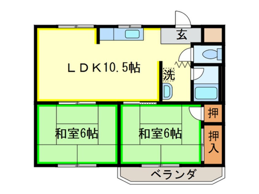 間取図 コーポラス Ｋ２