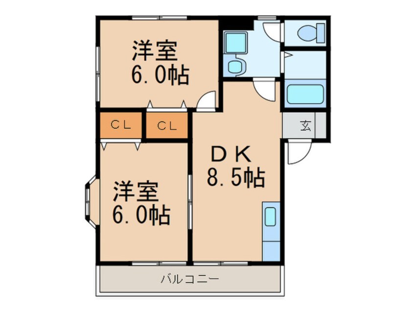 間取図 サンティールシャルマンⅡ棟