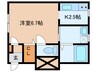 グリーンパール武 1Kの間取り