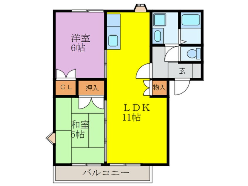 間取図 上津コーポＢ