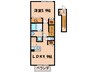 フォレストヒルズ１号館 1LDKの間取り