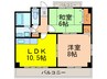 タウンコ－ト長住 2LDKの間取り
