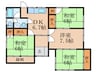庄司貸家 4DKの間取り