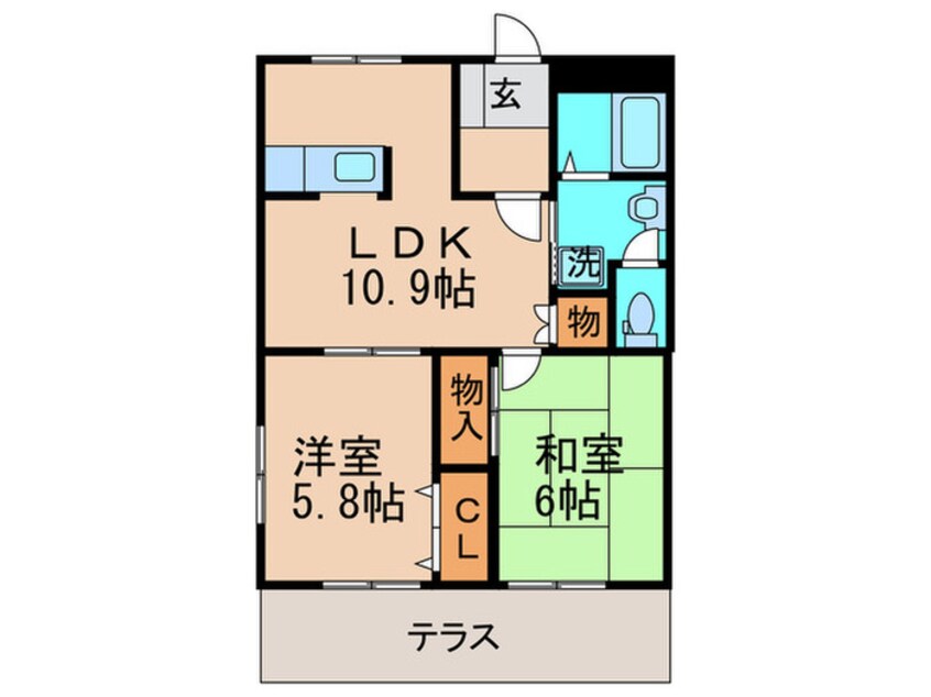 間取図 グランチェスタ鴨生田