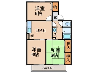 間取図 セジュール東山田Ⅱ A棟