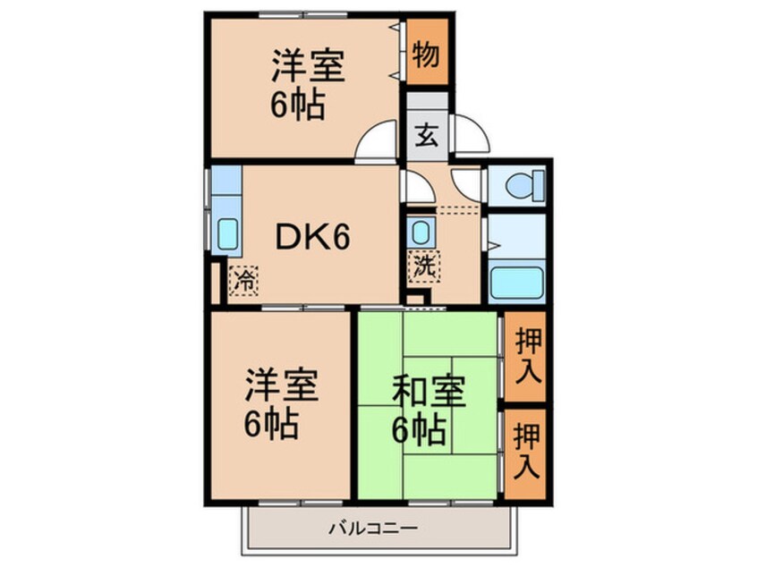 間取図 セジュール東山田Ⅱ A棟