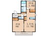 サンバス南原Ｂ 2LDKの間取り