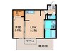 ロイヤルシティ折尾 1LDKの間取り